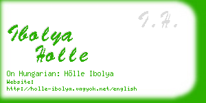 ibolya holle business card