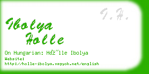 ibolya holle business card